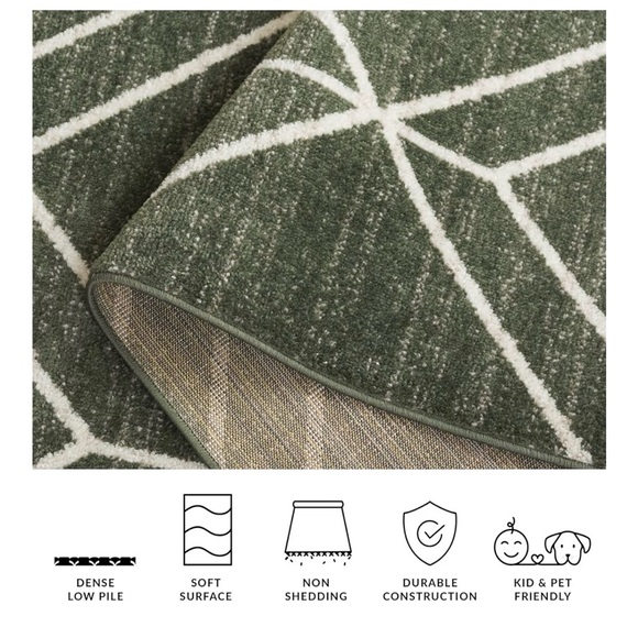 New Safavieh Adirondack Rug in Green and Cream 3’x5’ - Picture 6 of 7